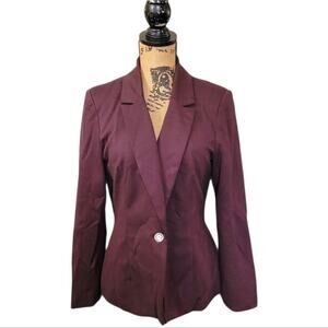 Size 8 Nanette Lepore Brown Fitted One Button Blazer